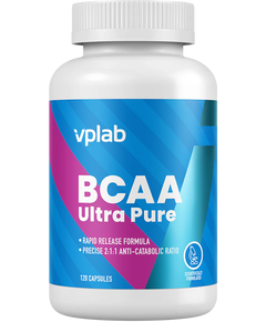 VPlab BCAA Ultra Pure Амінокислоти Харчова добавка 120 капсул
