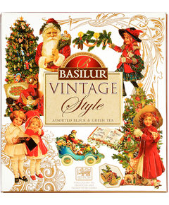 Basilur Набір чаю Різдвяна Вінтажна Колекція 4 види по 10 пакетиків-саше 80 г