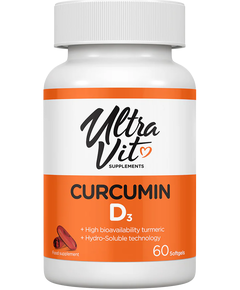 VPlab Ultravit Куркумін-Вітамін D3 60 гелевих капсул