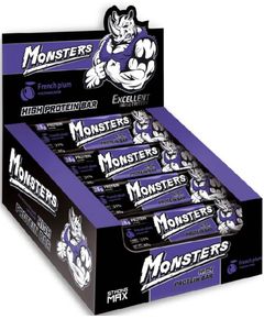 Monsters Батончики протеїнові Чорнослив упаковка 20шт*80 г
