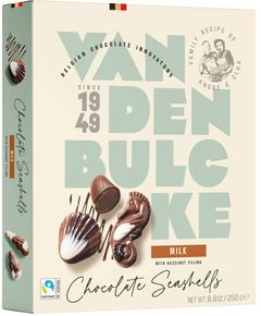 Vandenbulcke Цукерки з молочного шоколаду з кремовим праліне Морські Мушлі 250 г