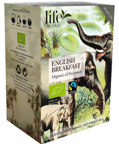 Набір 1+1 Life by Follis Чай чорний Англійський Сніданок + Чай чорний Малина-Вершки органічний пакет 2*40 г