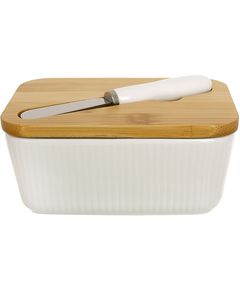 Маслянка керамічна з бамбуковою кришкою з ножем Naturel
