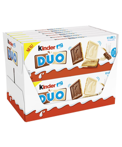 Kinder Duo Печиво в глазурі з молочного та білого шоколаду упаковка 12шт*150 г