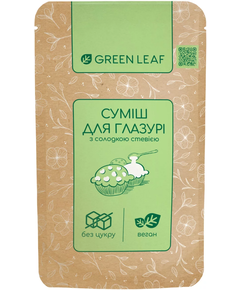 Green Leaf Суміш для глазурі без цукру з солодкою стевією 85 г