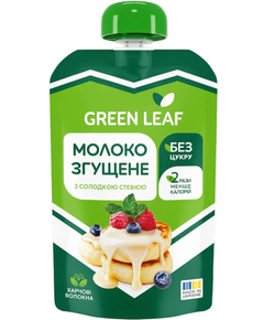Green Leaf Молоко згущене без цукру з солодкою стевією 90 г