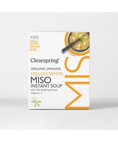 Суміш для приготування білого Місо-Супу з тофу та зеленою цибулею органічна Clearspring 4шт*8 г