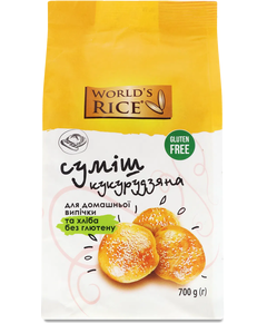 Суміш для випічки Кукурудзяна безглютенова World's Rice 700 г
