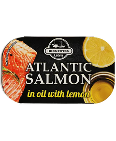 Riga Extra Лосось Атлантичний в олії зі смаком лимону 120 г