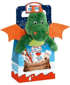 Kinder Maxi Mix Новорічний набір солодощів з м'якою іграшкою Дракончик Лука 133 г
