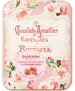 Amatller Цукерки з молочного шоколаду Малинові в металевій банці 72 г