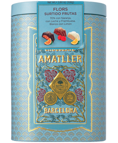 Amatller Цукерки шоколадні Асорті Фруктові в металевій банці 108 г