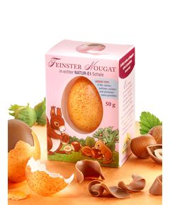 Gut Springenheide Шоколадне яйце в натуральній шкарлупі з праліне Білочки 1шт 50 г