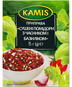 Сушені помідори з часником та базиліком Kamis 15 г