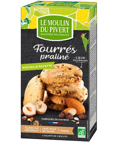 Печиво з начинкою Горіхове Праліне органічне Le Moulin du Pivert 175 г