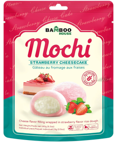 Моті рисовий десерт зі смаком Полуничний Чизкейк безглютеновий Bamboo House 180 г