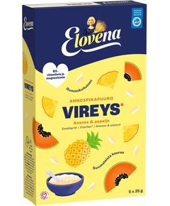 Каша вівсяна Ананас-Папайя Elovena порційна 5шт*35 г