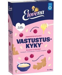 Каша вівсяна Журавлина-Імбир Elovena порційна 5шт*35 г