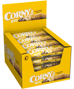 Батончик злаковий Банан-Молочний Шоколад Corny бокс 24шт*50 г