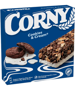 Набір злакових батончиків Печиво-Крем Corny упаковка 6шт*23 г