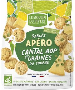 Печиво пісочне з сиром Канталь AOP Le Moulin du Pivert 100 г