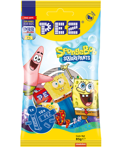 Pez SpongeBob Набір іграшка-диспенсер + Фруктові цукерки 10шт*8,5 г