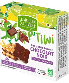 Печиво дитяче з темним шоколадом органічне Le Moulin du Pivert 125 г