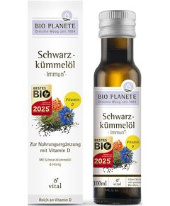 Суміш олій чорного кмину та кокосу з медом Імунна органічна Bio Planete 100 мл