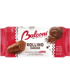 Бісквітні рулетики шоколадні з шоколадним кремом Balconi порційні 6шт. 222 г