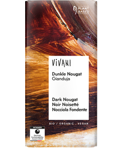 Шоколад чорний з нугою органічний Vivani 80 г