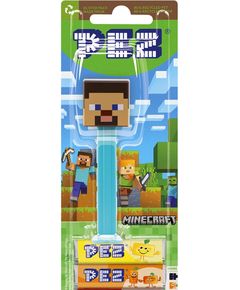 Pez Minecraft Іграшка-диспенсер Steve + Фруктові цукерки 2шт*8,5 г