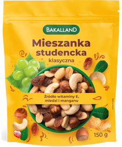 Суміш горіхів з сухофруктами Студентська Класична Bakalland 150 г