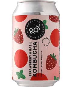 Комбуча органічна Полуниця-Базилік ROY Kombucha 330 мл