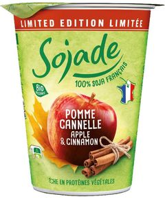 Йогурт веганський з ферментованої сої Яблуко-Кориця органічний Sojade 400 г