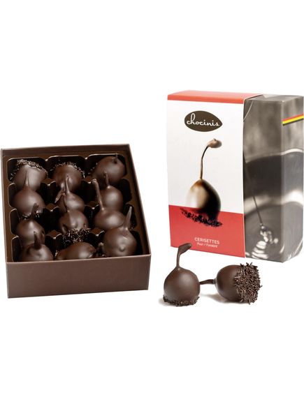 Chocinis Цукерки Вишня в лікері в чорному шоколаді 200 г, зображення 2