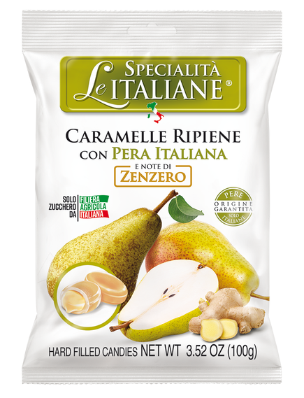 Le Specialitа Italiane Льодяники карамельні Груша-Імбир з Емілії Романьї IGP 100 г