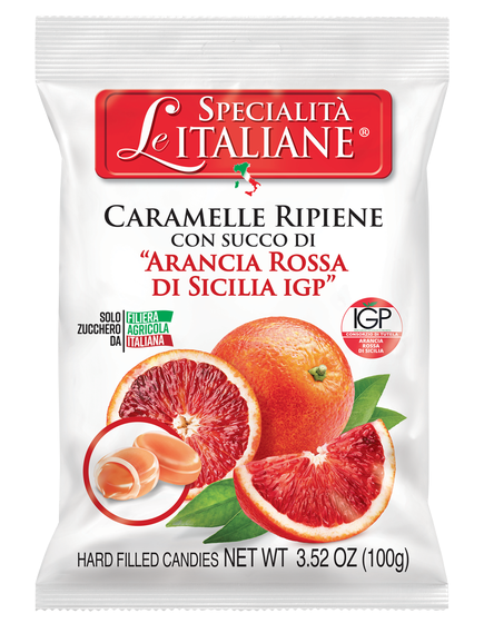 Le Specialitа Italiane Льодяники карамельні Червоний Апельсин Сицилійський IGP 100 г