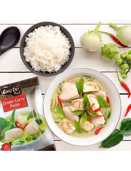Exotic Food Паста Карі зелена 50 г, зображення 2