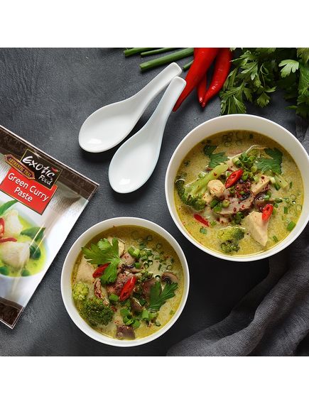 Exotic Food Паста Карі зелена 50 г, зображення 3