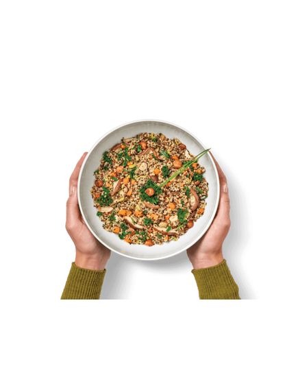 Кіноа Триколоре з грибами шиїтаке та фундуком безглютенова веганська Trevijano 250 г, зображення 5