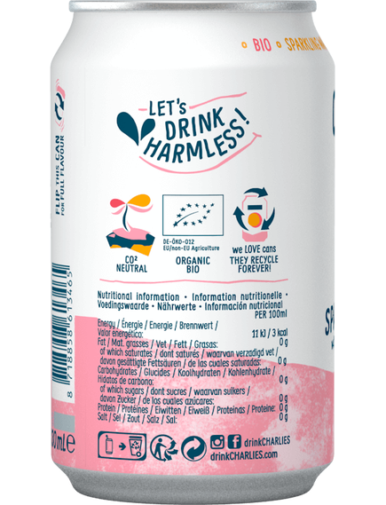 Charlie's Вода мінеральна газована з соком Грейпфруту органічна 330 мл, зображення 3