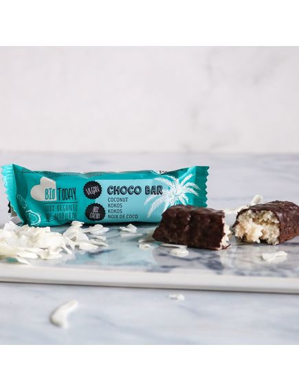 Bio Today Батончик кокосовий в темному шоколаді веганський органічний 40 г, зображення 2