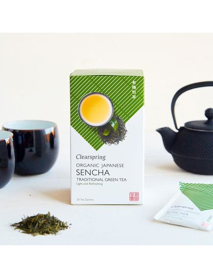 Чай зелений Сенча органічний Clearspring пакет 20шт*1,8 г, зображення 2