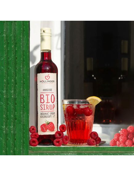 Сироп малиновий органічний Hollinger 500 мл, зображення 2