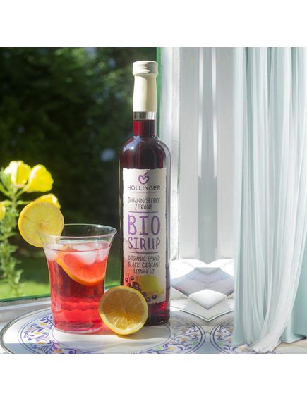 Сироп Смородина-Лимон органічний Hollinger 500 мл, зображення 2