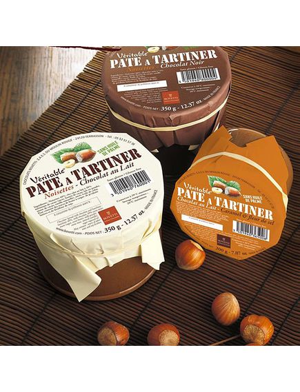 Bovetti Паста з молочного шоколаду з лісовими горіхами, карамеллю та Герандською сіллю 350 г, зображення 2