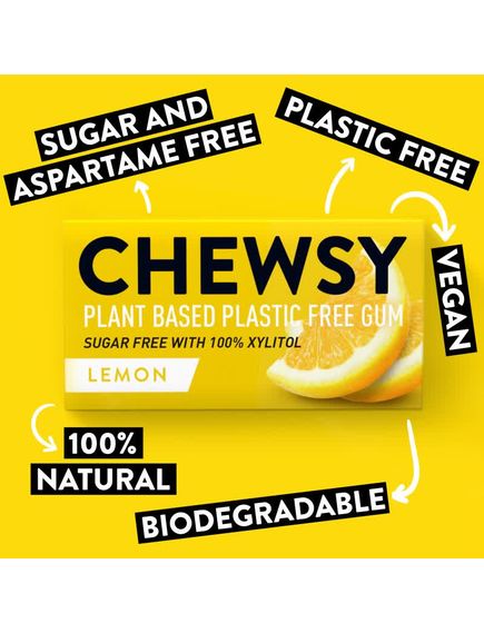 Chewsy Жувальна гумка Лимон натуральна упаковка 12шт*15 г, зображення 2