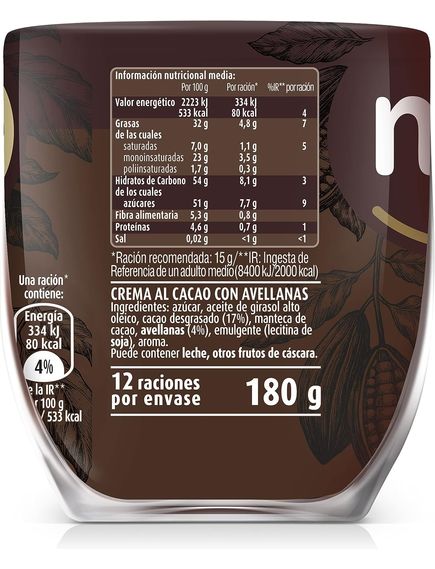 Nocilla Паста з чорного шоколаду 180 г, зображення 2