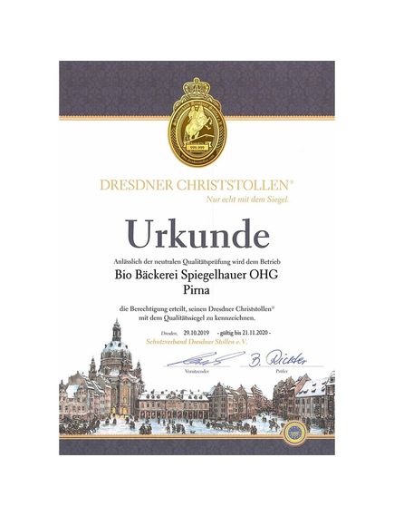 Різдвяний кекс Штолен Дрезденський Backerei Spiegelhauer органічний 1 кг, зображення 5