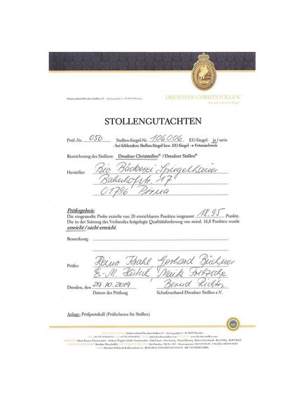 Різдвяний кекс Штолен Дрезденський Backerei Spiegelhauer органічний 1 кг, зображення 4